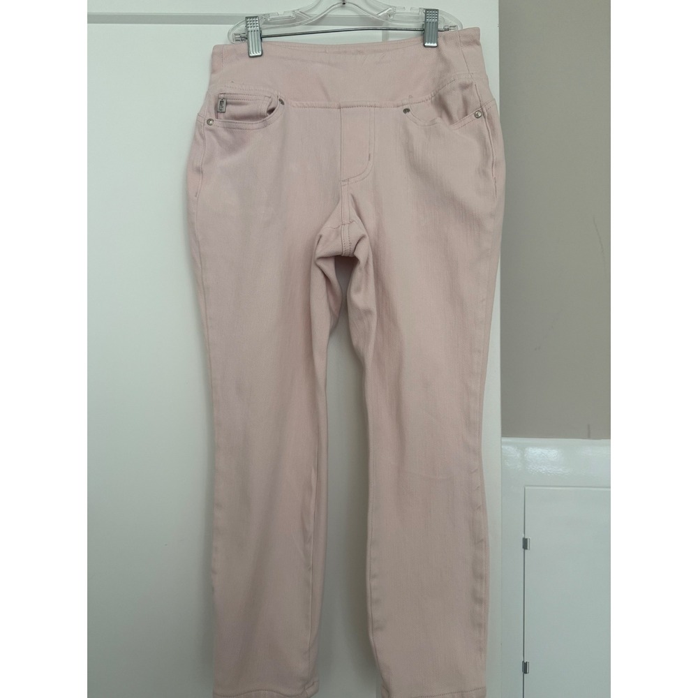Belle by Kim Gravel Blush Pink Pull On Jeans Petite 2P Stretch Denim Pants